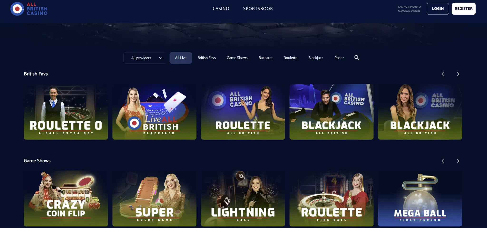 all british live casino