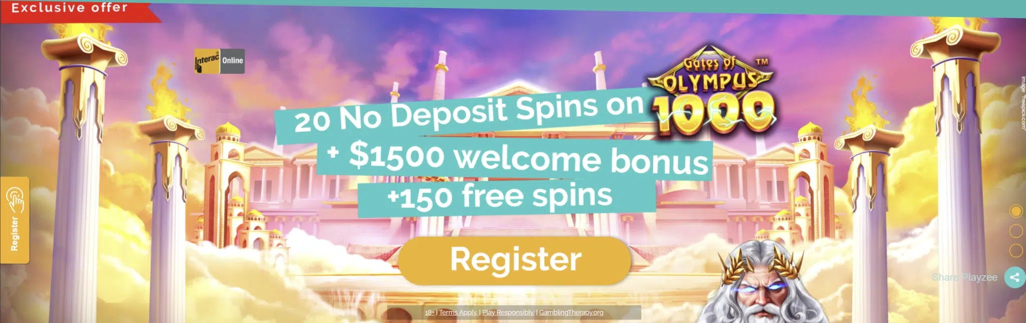 20 freespins on gates of olympus 1000