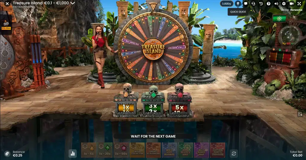lucky treasure live casino game