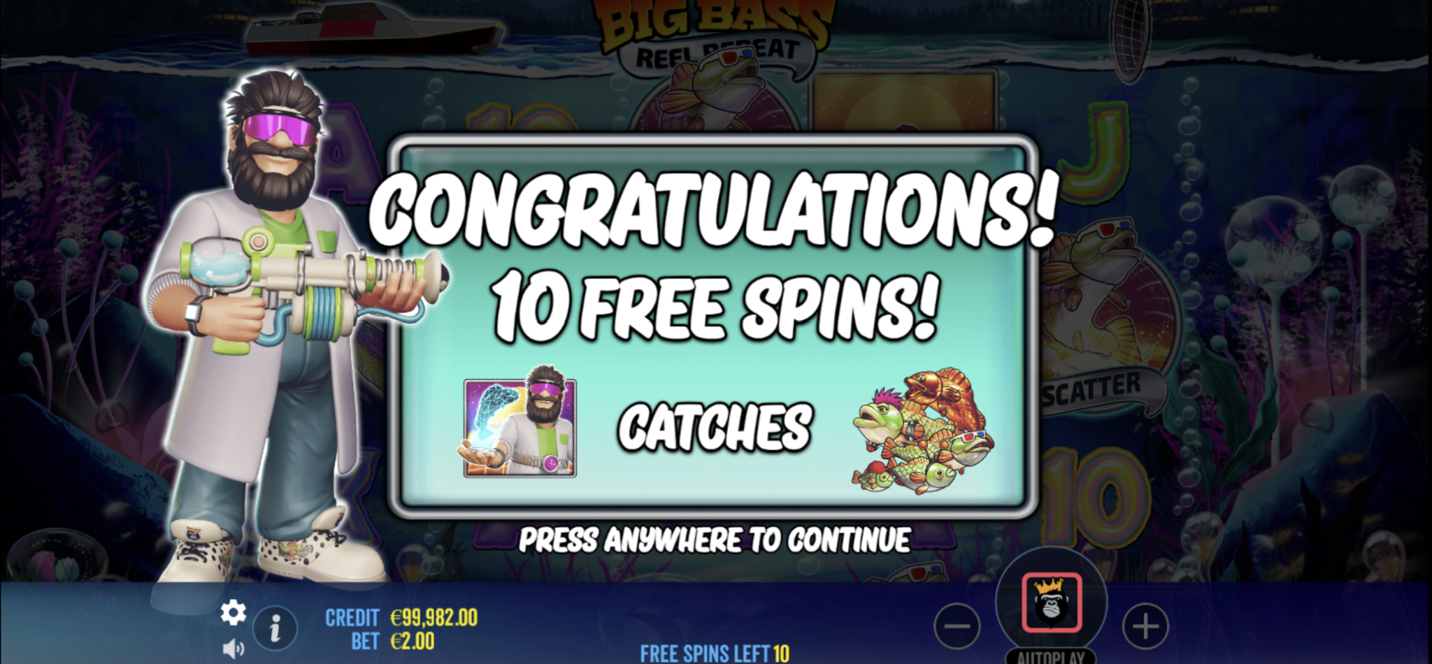 big bass repeat free spins
