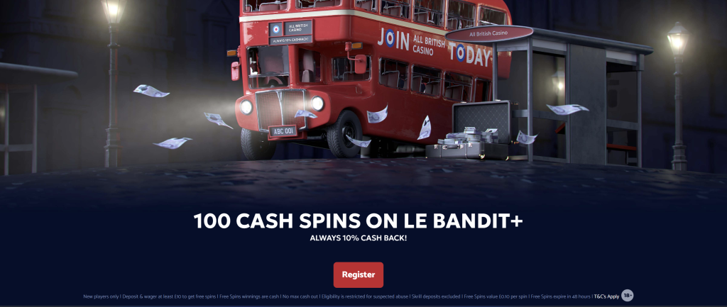 All British Casino 100 cash spins for UK players All British Casino 100 cash spins for UK players