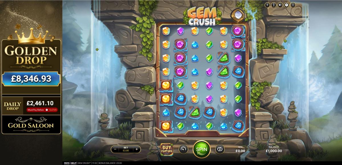 gem crush slot base game