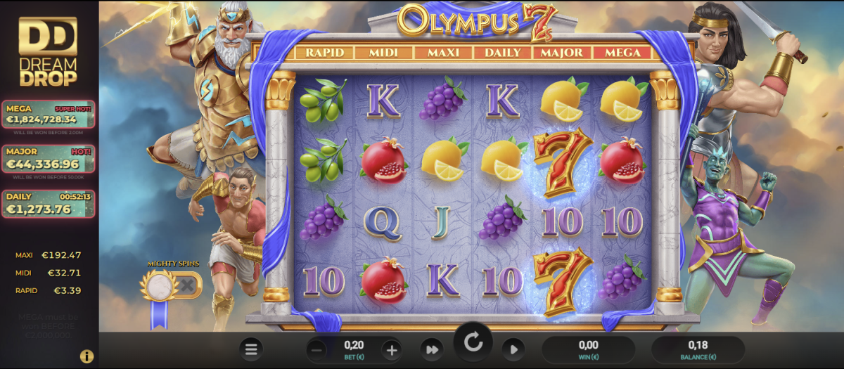olympus 7’s dream drop base game